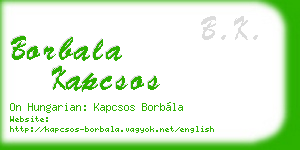 borbala kapcsos business card