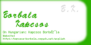 borbala kapcsos business card